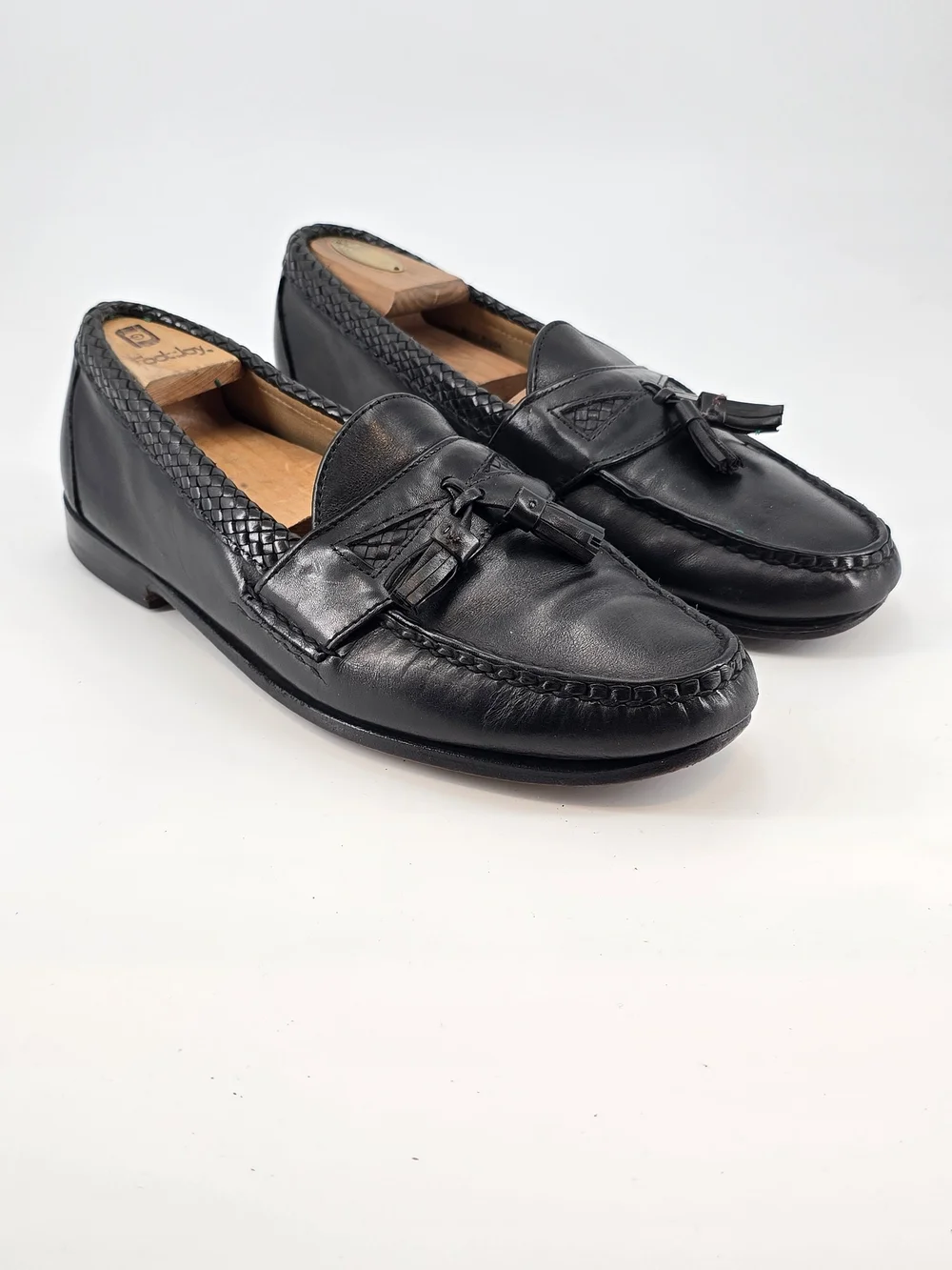 Allen Edmonds Black Leather Tassel Moccasin Loafers 12 D Maxfield